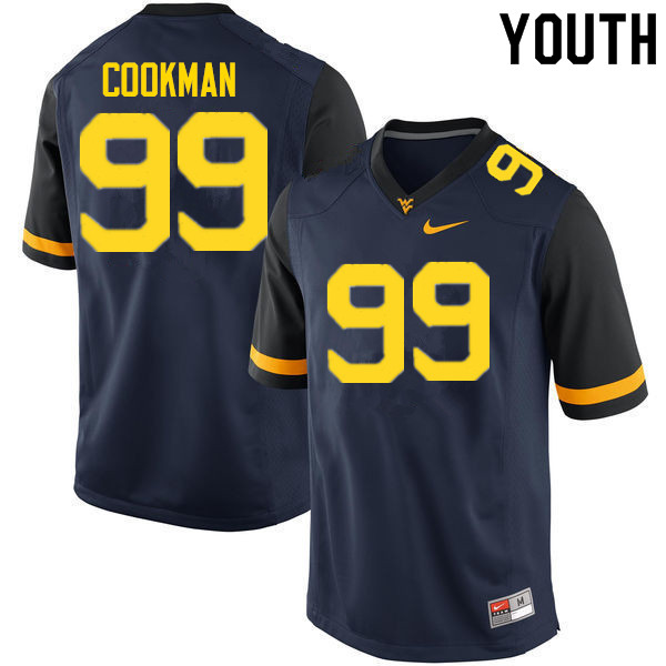 Youth #99 Sam Cookman West Virginia Mountaineers College Football Jerseys Sale-Navy